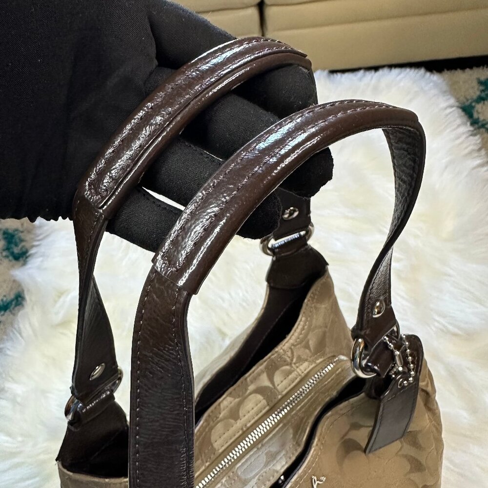 Coach Signature Monogram Ashley Madison Shoulder Bag - Picture 7 of 12